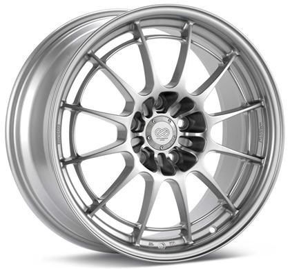 Enkei nt03+m 18x8 5x100 35mm offset 72.6mm bore silver wheel