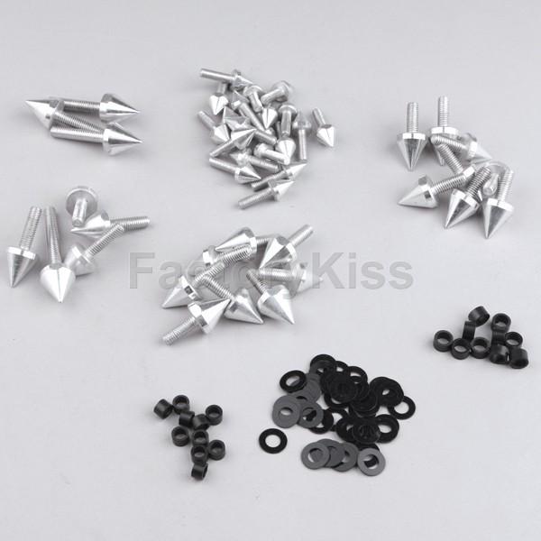 Hot fairing screw bolts for honda cbr 600 f4 f4i 03 04 05 06 07 silver