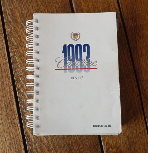 Original 1993 cadillac deville owner&#039;s manual literature