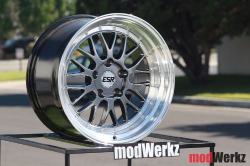 18x8.5 18x9.5 inch +30/35 esr sr05 5x112 black lm wheels rims c230 tt a4 a3 audi