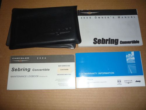 2006 chrysler sebring convertible owner&#039;s manual set