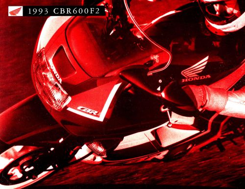 1993 honda cbr600f2 motorcycle brochure -cbr 600 f2-honda-cbr600