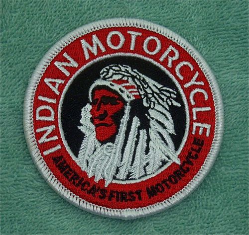 Indian america&#039;s first motorcycle embroidered  iron on patch 3&#034; round