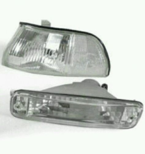 Depo 1990-1991 acura integra gs/ls clear corner lamps + bumper signal lights