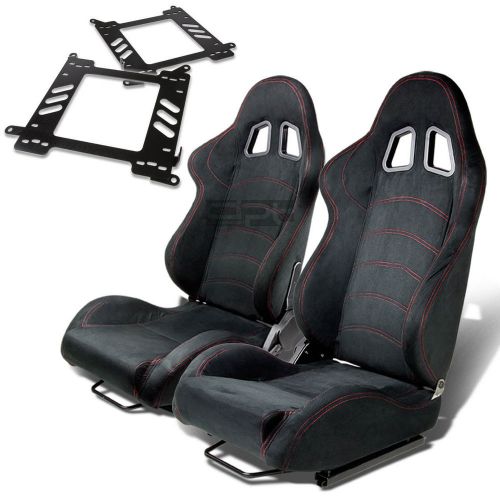 Type-1 racing seat black suede+silder/rail+for 99-07 focus mark 1 bracket x2