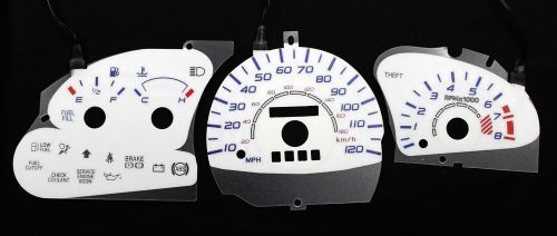 120mph indiglo white face euro reverse el glow gauge for 98-00 ford escort zx2