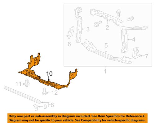 Honda oem radiator support-air deflector 74111tr3a00