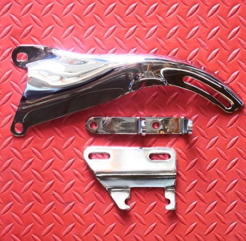 Alternator bracket set small block chevy short water pump 55 - 68 3 piece chrome