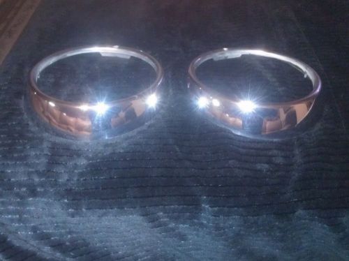 1 pair of headlight chrome trim ring bug bus thing type 3