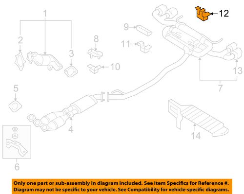 Nissan oem 11-15 gt-r 3.8l-v6 exhaust-muffler rear mount 20651kb50a