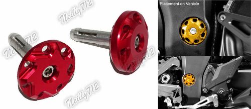 Frame hole cover cap plug red for 2010-2016 kawasaki ninja 1000 z1000 z1000sx