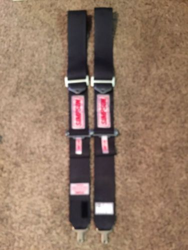 Simpson restraint systems 3&#034; wide shoulder straps for cam lock harness- black