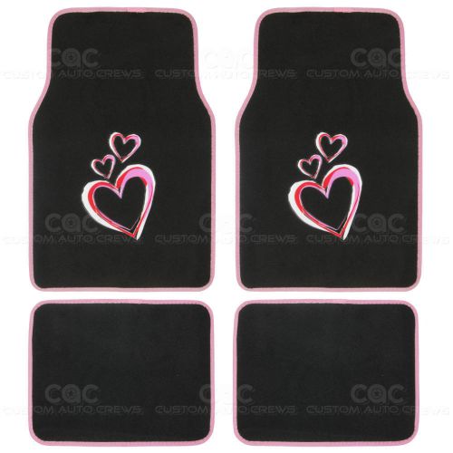 Love story designer floor mats - premium carpet material - 4pc front &amp; rear