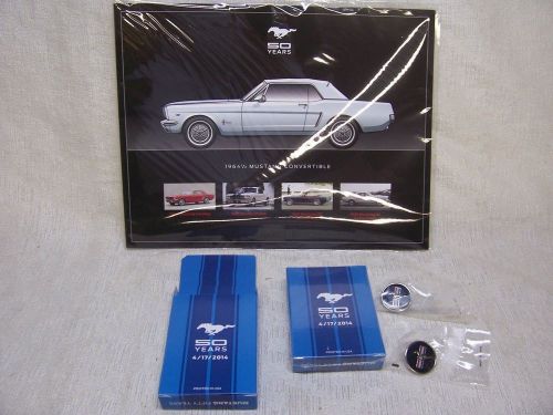 2015 ford mustang hero cards/playing cards/two lapel pins 50th anniversary