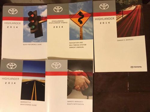 2014 toyota highlander owners manual