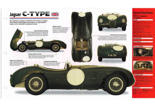 1951/1952/1953 jaguar c-type imp brochure