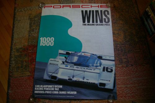 Porsche racing poster 1988 miami gp imsa