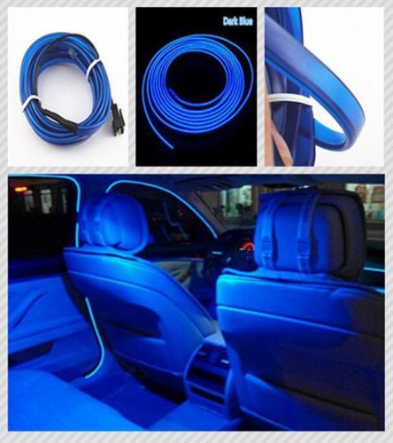 Car cold light blue lamp strip atmosphere interior decorative trim 2m for toyota