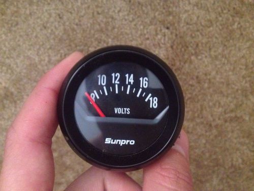 Sunpro voltmeter gauge black