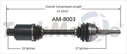 Cv axle shaft-new surtrack am-8003 fits 02-06 jeep liberty