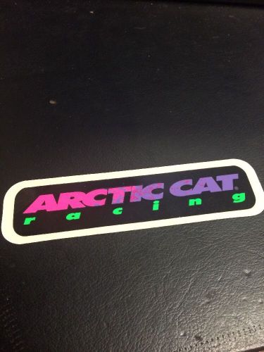 Arctic cat racing black, pink, purple &amp; green sticker