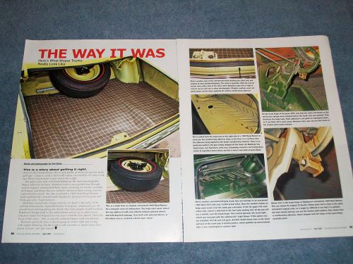 Mopar trunk article &#034;the way it was, here&#039;s what mopar trunks really look like&#034;