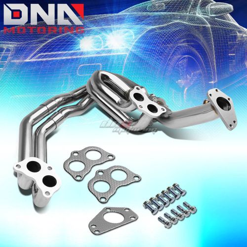 Stainless 2-pc header+up pipe for 02-07 wrx/sti 2.5l ej25 gd gg exhaust/manifold