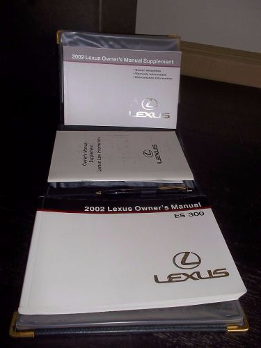 2002 lexus es 300 owner&#039;s manual with case and pen