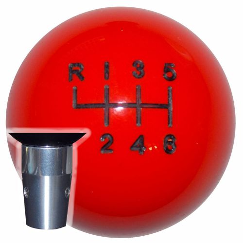 Orange -l 6 speed nonthreaded shift knob kit u.s. made