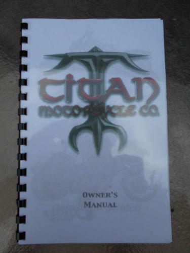 Titan motorcycle manual