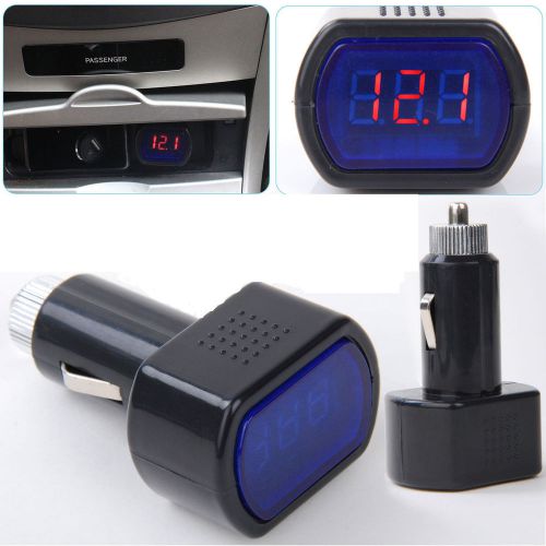 Digital led auto car cigarette lighter volt voltage gauge meter monitor 12v/24v