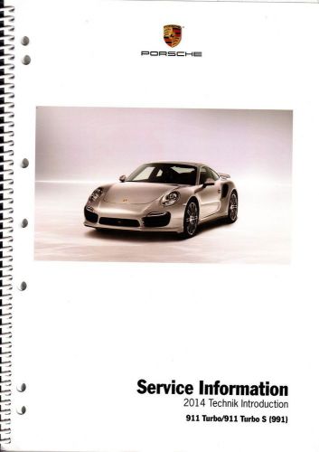 2014 porsche 911/991 turbo/s service information manual model intro 124p book