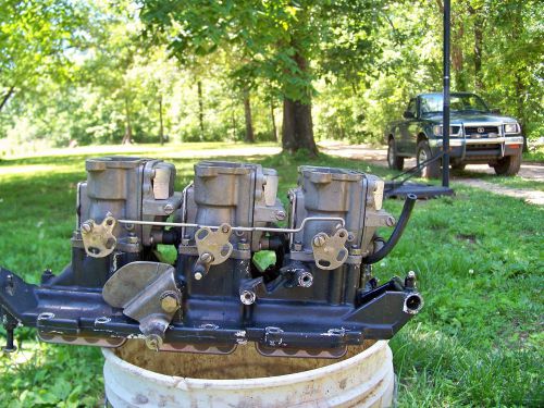 Set of carbs complete with intake manifold and reed assembly off johnson gt 150