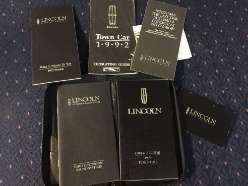 1992 lincoln town car owners manual