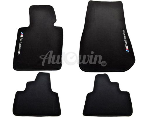 Bmw x3 series e83 black floor mats with performance emblem velcro clip lhd