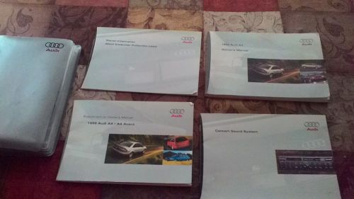 1999 audi a4 owners owner manual set with case