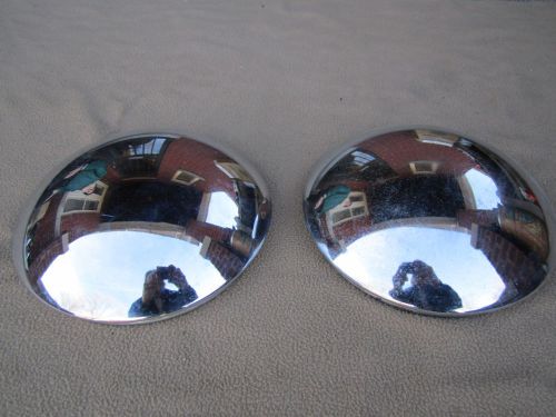 &#034;baby moon&#034; wheel covers, pair, used, good condition, not dented, aftermarket???