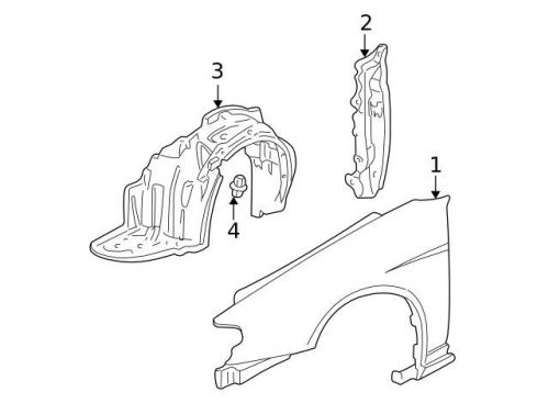 Genuine 2005-2005 honda civic fender liner 74151-s5a-j00