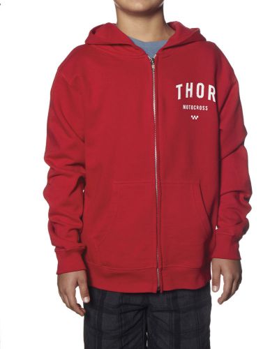 Thor shop youth zip-up hoodie red/white