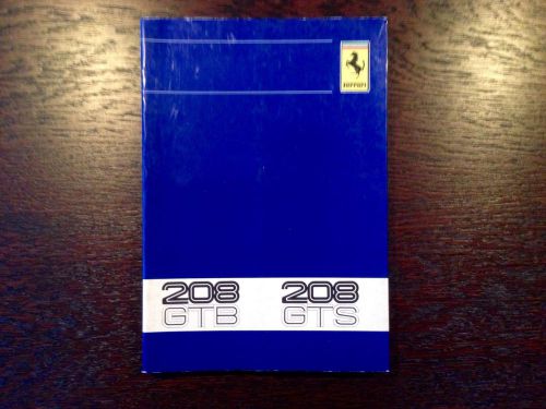 Ferrari 208gtb / 208gts owners manual, betriebsanleitung 1980