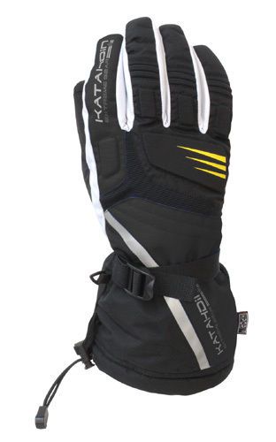 Katahdin cyclone black waterproof cold weather atv snow sports snowmobile glove