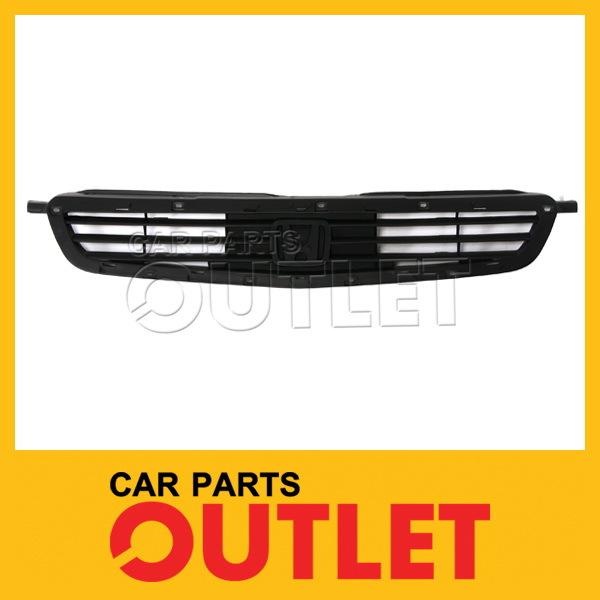 96 97 98 honda civic 4dr black grille frame plastic shell wo chrome trim molding