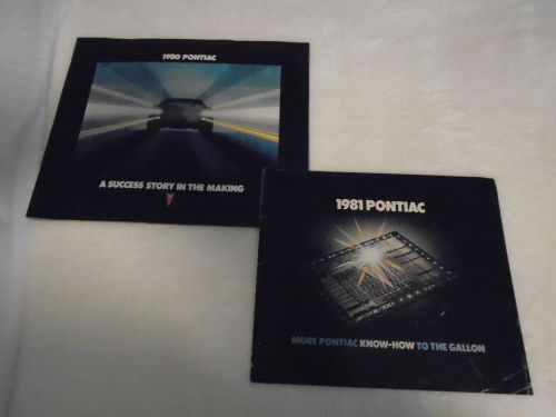 1981 &amp; 1981 pontiac full line including firebird  sales brochure