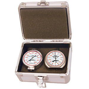 Racing go kart longacre tire durometer tread depth gauge package case silver