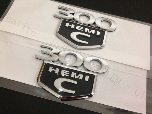 New gray 300 c hemi trunk tailgate lid emblem badge logo - pair