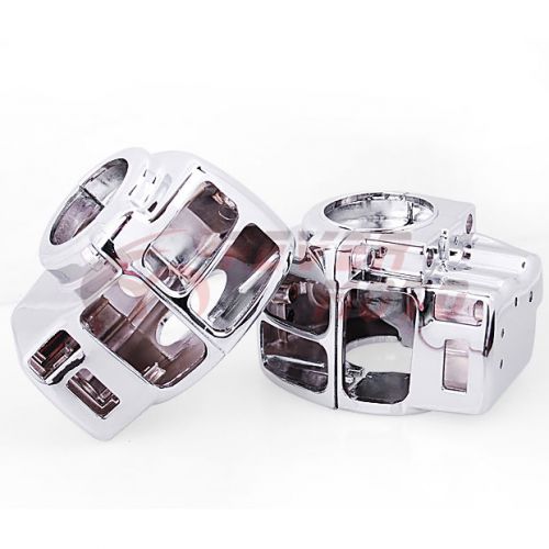 Silver chrome switch housing cover trim for harley electra glide flhtcu 96-up fm