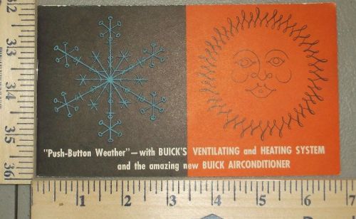 1953 buick brochure ventilating and heating airconditioner original