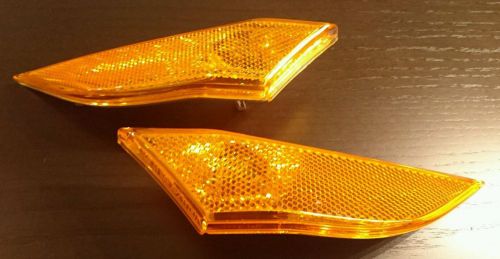 Porsche genuine side marker light oem amber / incandescent 991-631-158 set