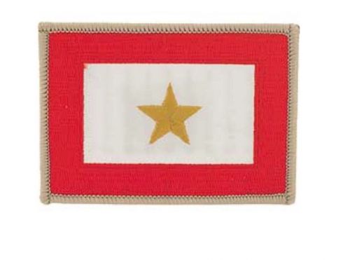 Embroidered motorcycle patch - family memb. gold star honor patch