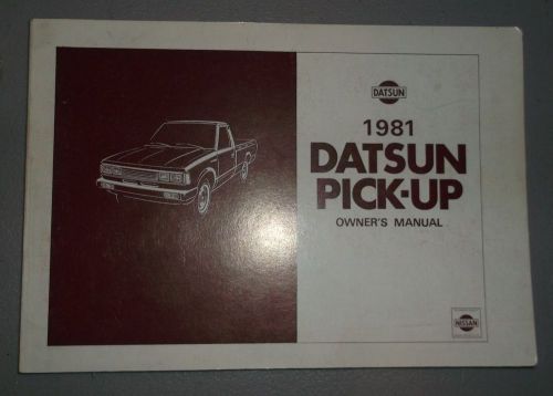 1981 datsun pickup truck owners manual